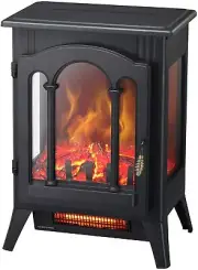 Kismile 3D Infrared Electric Fireplace Stove Freestanding Fireplace Heater