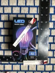 new LED 7 watt = 60w UV black light Bulb A19 Blacklight BLUE glow ships for 7¢*