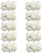 144Pcs Mini Paper Flowers, 30Mm Mulberry Paper 1.2" Artificial Rose Flower with