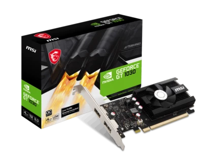 MSI GeForce GT 1030 4GD4 LP OC G103044PC 4GB DDR4 PCI Express 3.0 Graphics card