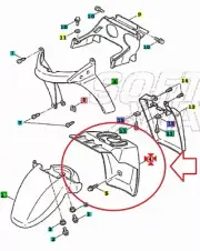 Front Fender Inner Yamaha Bws 100 1999 2000 2001 MBK Booster 100