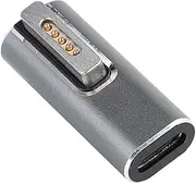 SUPERNIGHT USB C Magnetic Adapter, USB C to Magnetic T-Tip for MacBook Pro/Air After 2012, Female Type C to Mags 2 Converter Port Replacement MacBook Power Supply for PD 45W-100W Charger, T-Shape!