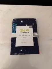 Pottery Barn Kids Solar System Glow in Dark Sham Navy Blue Standard