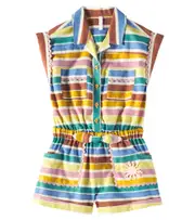 [Zimmermann Kids] Zimmermann Kids Everley striped cotton playsuit Y 2 multicoloured