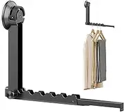 Laundry Wall Drying Rack,Suction Cup Folding Clothing Drying Rack | Space Saving Coat Hanger Holder, Retractable Organizer for Balcony, Travel