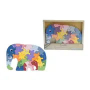 Kaper Kidz Elephant A-Z Chunky Kids/Child Jigsaw Puzzle Educational Toy 3y+