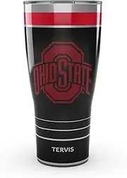 Tervis Traveler Ohio State Buckeyes - Night Game Triple Walled Insulated Tumbler Travel Cup Keeps Drinks Cold & Hot, 30oz, Stainless Steel