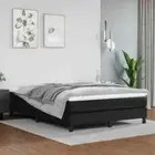 vidaXL Box Spring Bed with Mattress Black 137x190 cm Faux Leather 2BB