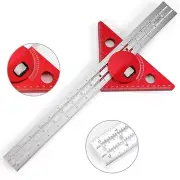 Precision 17.3in Protractor and Ruler - Aluminum Woodworking Scribing Tool
