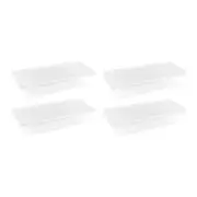 Homz Snaplock 41 Qt Stackable Plastic Storage Container w/Latching Lid (4 Pack)