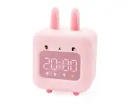 Rabbit Alarm Clock, Kids Alarm Clock, Bedroom Digital Alarm Clock with Timer Night Light, Birthday Gift for Boys and Girls