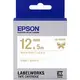 LK-4WKK EPSON 緞帶系列白底金字標籤帶(寬度12mm) C53S654440 適用 LW-200KT/400/500/600P/700/900/1000P