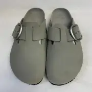 Birkenstock New w/ Box Boston Big Buckle Dove Gray Nubuck Narrow - Select Size
