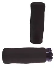 Black Coke Bottle Rubber Handlebar Grips For Harley Custom FXR Dyna XLH 42080