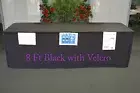 Trestle Table cover tablecloth Fitted Black 8 foot Velcro brand Table Market