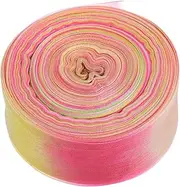 WRITWAA Sheer Organza Ribbon Wide Gradient Color Chiffon Ribbon for DIY Crafts and Present Wrapping Long Easy to Shape and Cut for Bouquets and Crafting Projects