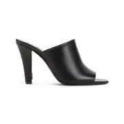 [Saint Laurent] Saint Laurent-Black Nappa Leather Jill 95 Mule-Donna 36 IT