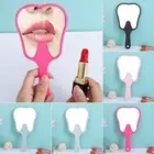 Tooth Shaped Makeup Mirror High Definition Dental Mirrors Handheld Mirror Gift
