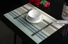 Up to SET 6 x Dining Table Placemat PVC Mat Insulation Tableware 4 x Placemats