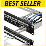 10G Speed Cat6A Patch Panel - 24 Ports with Shielded Inline Keystone Connection