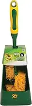 Pine-Sol Toilet Bowl Cleaner Brush with Holder | Heavy Duty Cleaning Wand with Under The Rim Scrubber, Non-Slip Handle, Storage Caddy | Bathroom Supplies, Yellow, Green