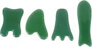 BIUDECO 4pcs Massage Board Synthetic Jade Skin Care Scraping Tool for Face Sided Smooth Design for Boosting Relief