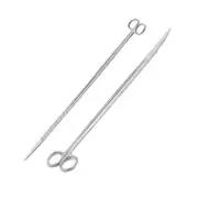 Set Of 2 Fish Aquarium Kelly Scissors Str/Cvd 18" Extra Long Handle Sharp/sharp