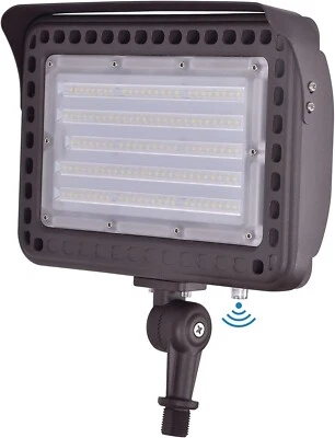 LED OUTDOOR FLOOD LIGHT KNUCKLE MOUNT DUSK-TO-DAWN PHOTOCELL SENSOR 100W