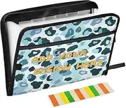 Custom Folders for Documents 13 Pockets A4 Letter Size Customized Receipt Organizer with Zipper Closure for Document Storage Leopard Print Blue para guardar documentos