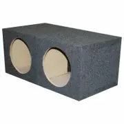 Qpower Empty Woofer Box (2)12" Square Style QMPSQ12E