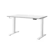 Oikiture Electric Standing Desk Single Motor 1.2m White Tabletop
