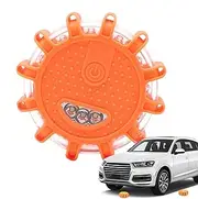 LED Road Flares | LED Safety Warning Flash Light | Flashing LED Light Waterproof Vehicles Flashing Beacon with 9 Lighting Modes for Minivan, Truck