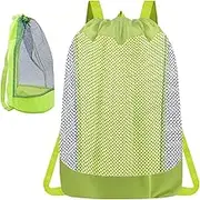 Beach Backpack | Drawstring Beach Organizer Bags,Child-Friendly Mesh Organizer Backpack For Sandbox Shells Swimsuits Snacks