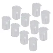 10x Glass Beaker Set Experiment Measuring Cup W/ Scale Teaching Equipment 25mL C