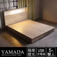 在飛比找Yahoo!奇摩拍賣優惠-IHouse-山田 日式插座燈光房間二件組(床頭+床底)-雙