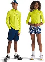 [THE NORTH FACE] NF0A870QJE3 Teen Never Stop 1/4 Zip T-Shirt Unisex Sulphur Spring Green Size XL