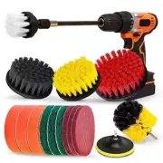 16Pcs Electric Drill Brush Disc Cleaning for Car Interior Furniture Clean Tools