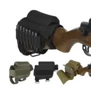 Tactical Rifle Gun Buttstock Cheek Rest Pad Holder Hunting Ammo Mag Cartridges