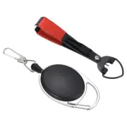 Fishing Quick Knot Tying Tool Fly Line Clipper Fishing Retractor, Black Red
