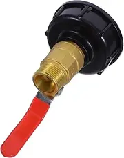 HANABASS IBC Tote Valve with Brass Reducer Connector Durable Male Thread Extender for Mobile Water Hose Interface Precision Threading Adapter for IBC Tank and Garden Hose Shut Off Valve