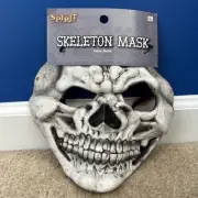 Spirit Halloween Skeleton Mask Latex Scary