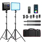 Weeylite Sprite20 2-Packs LED Video Lighting Kit for Photography, Full RGB Co...
