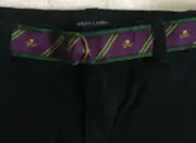 Polo Ralph Lauren Girls Navy Pant w Green Purple Gold Skull&Crossbones Sz 10 NWT