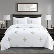 100% Cotton Lightly Quilted Coverlet Set Colorado Yellow