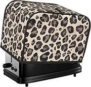 Brown Black Print 2 Slice Toaster Cover Fingerprint Bread Maker Protectors,Kitchen Small Appliance Dust Cover