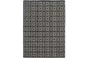 Rug Culture Extra Large Black & Natural Art Deco Textured Rug