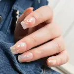 SHINY SHARDS BLUSH FAKE NAILS 長假指甲 24 件/盒 R753