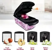 4-in-1 Fullstar Vegetable Chopper and Spiralizer with Container -Pro Food Slicer