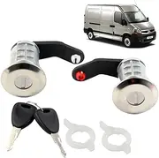 Autocraft (Pack of 2) Front Door Lock Cylinder Left & Right with Key Compatible with Master II Mascott Movan A Insterstar OEM 7701470944 7701470952
