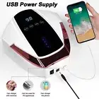 White 96W Cordless Wireless Rechargeable LED/UV Nail Lamp Gel Polish Light Dryer